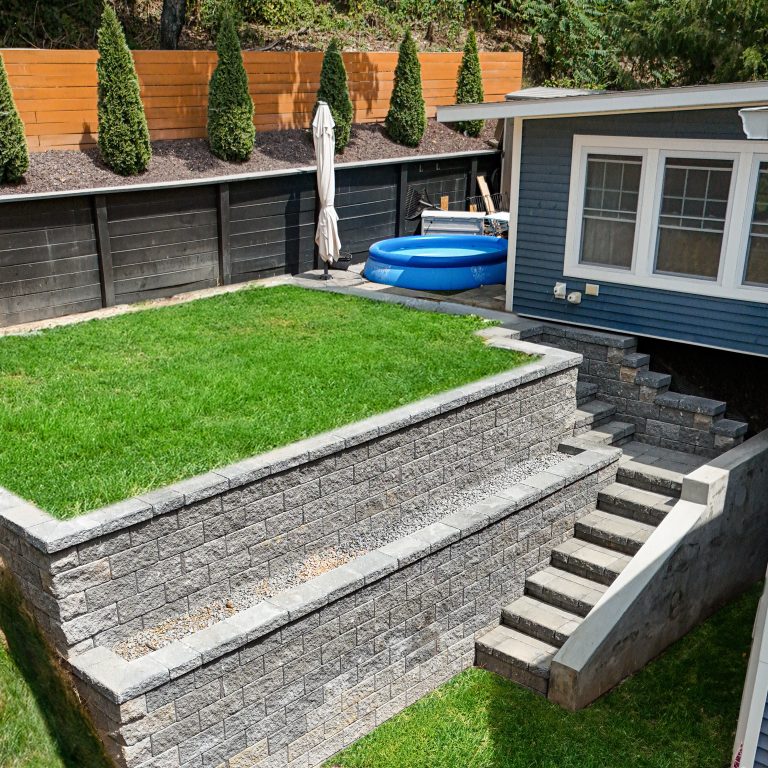 Chattanooga Backyard Transformation – Creating useable space from mountainous terrain